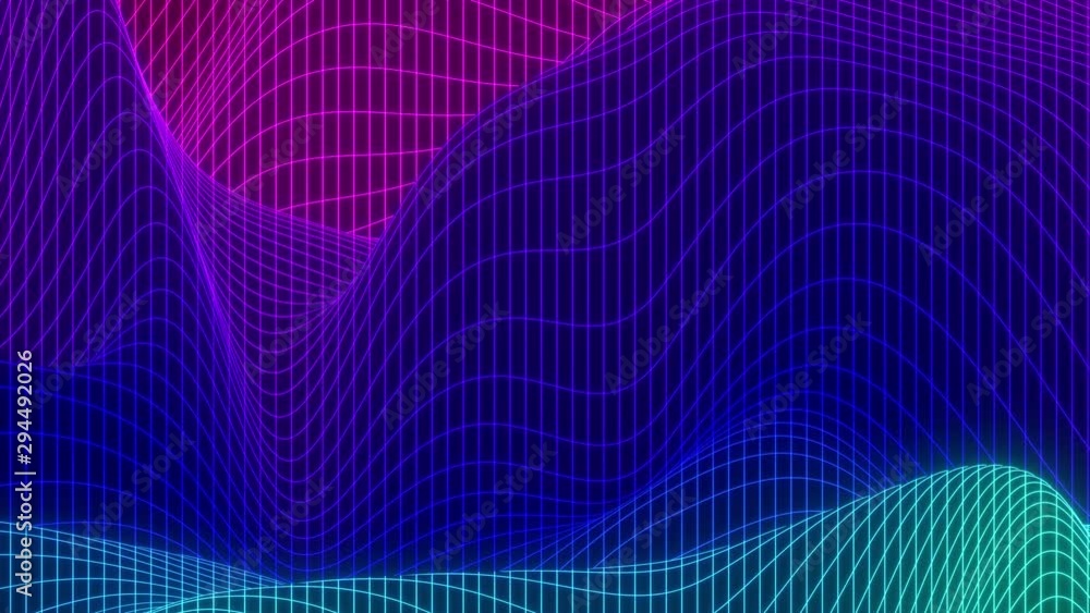 Poster looped animation. abstract colorful wavy background in bright rainbow colors. modern colorful wallpa