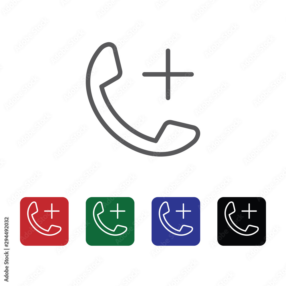 Poster call, contact, new vector icon. element of phone for mobile concept and web apps illustration. thin 