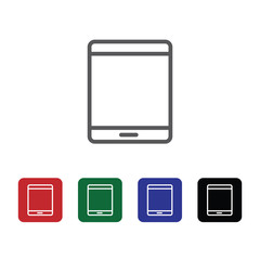 Device, tablet vector icon. Element of phone for mobile concept and web apps illustration. Thin line icon for website design and development. Vector icon