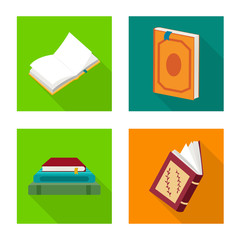 Vector illustration of illustration and information symbol. Collection of illustration and cover vector icon for stock.