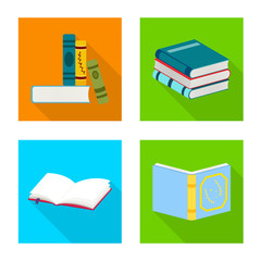 Vector illustration of illustration and information sign. Collection of illustration and cover stock symbol for web.