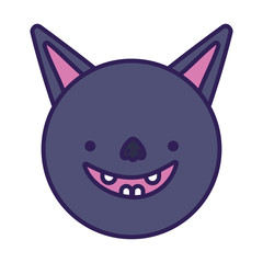 bat face cartoon icon design