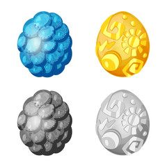 Vector design of animal and prehistoric icon. Set of animal and cute stock vector illustration.