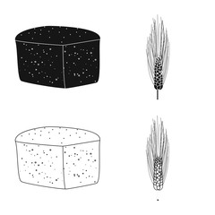 Vector design of agriculture and farming sign. Collection of agriculture and plant vector icon for stock.