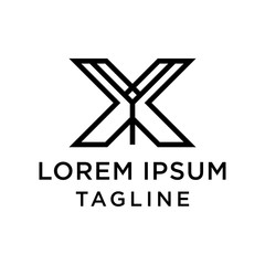 initial letter logo XY, YX logo template