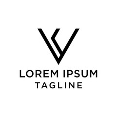 initial letter logo VY, YV logo template