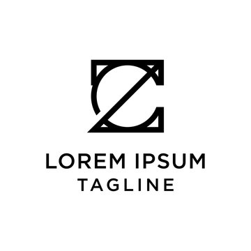 initial letter logo ZC, CZ logo template