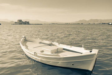 Fototapeta premium Traditional style Mediterranean small boat