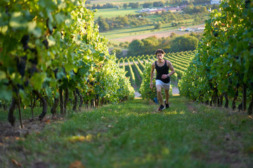 runner in beautiful green nature