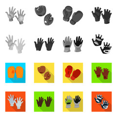 Fototapeta premium Isolated object of silhouette and safety symbol. Set of silhouette and comfort stock symbol for web.