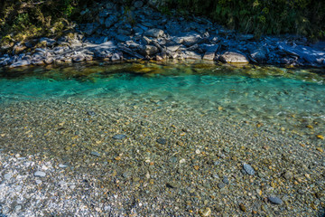 Bridge Blue Pools Glacier Water River New Zealand	