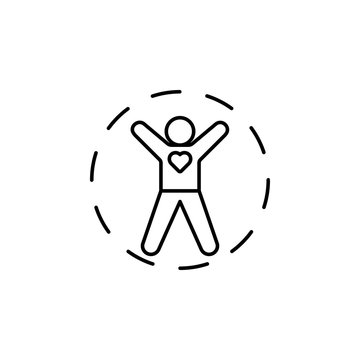 Healthy man heart icon. Element of world cancer day icon