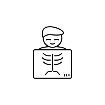 X-rays icon. Element of world cancer day icon