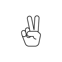Baseball, peace hand icon. Element of american sport icon