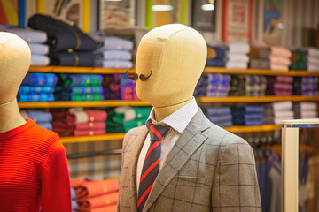 Manequin in european fashion store