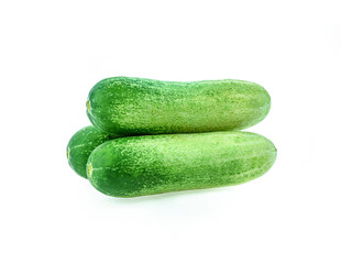 Fresh  cucumber isolated on white background