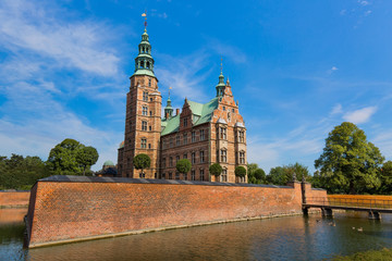 Naklejka premium Famous Rosenborg castle, one of the most visited castles in Copenhagen