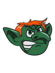 troll gefährlich cartoon wütend grimmig märchen wald fabeln sagen fantasy waldwesen mehrfarbig