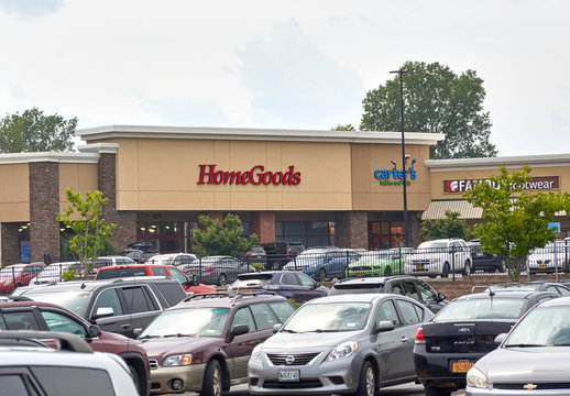 Home Goods store and parking.