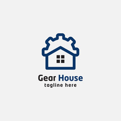 house setting logo design template - vector