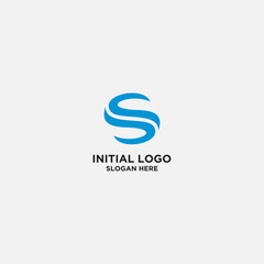 initial letter s logo template - vector