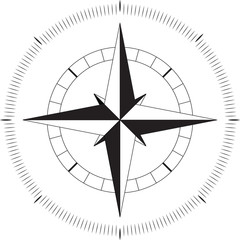 compass simple black icon. Vector illustration eps10
