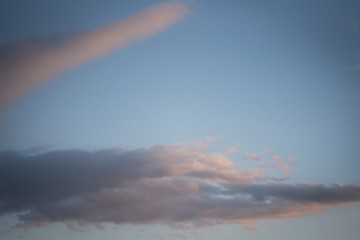 Fototapeta na wymiar Peaceful evening clouds