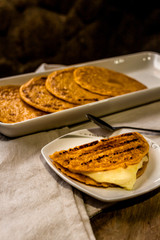 Arepa Typical Colombian cuisine made of ground corn and white cheese