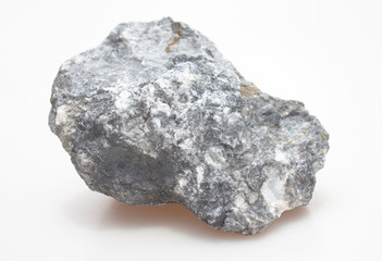 Grey stone isolated on white background