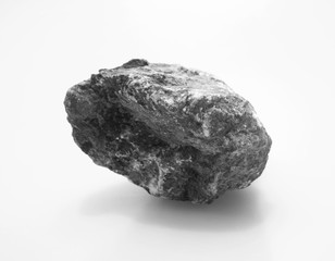 Grey stone isolated on white background