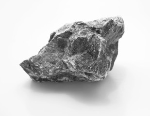 Grey stone isolated on white background