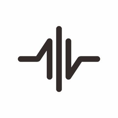 Sound wave logo design template vector illustration