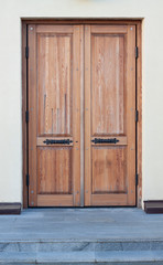 Big antique doors in the old town 