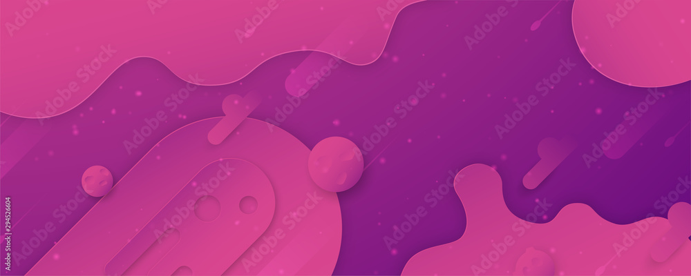 Wall mural modern abstract gradient background in liquid and fluid style. trend creation of the world. 3d illus