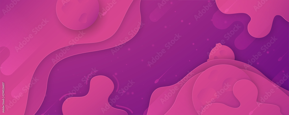 Wall mural modern abstract gradient background in liquid and fluid style. trend creation of the world. 3d illus