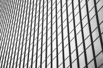 Hong Kong Commercial Building Close Up; Black and White style