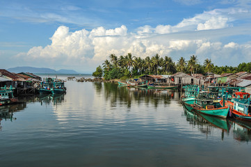 Peaceful landscape in Kampot province, Cambodia