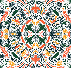 Pattern mystic ornament.Hand drawn doodle style.Hand drawn