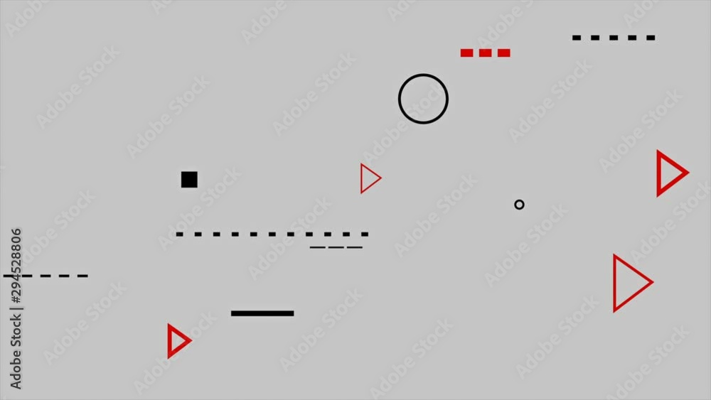 Aufkleber geometrical colored figures running motion loop background