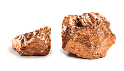 bronze nugget, ore for industrial purposes. - obrazy, fototapety, plakaty