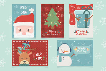 set of card celebration happy christmas