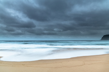 Rain Clouds at Copacabana - Overcast Sunrise Seascape