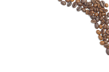 Coffee beans isolated on white background