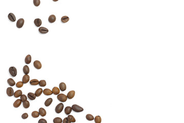 Coffee beans isolated on white background