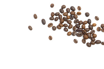 Coffee beans isolated on white background