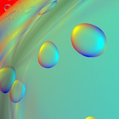 Cool bubbles background. Fresh air, and perspective space background. Abstract illustration.