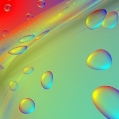 Cool bubbles background. Fresh air, and perspective space background. Abstract illustration.