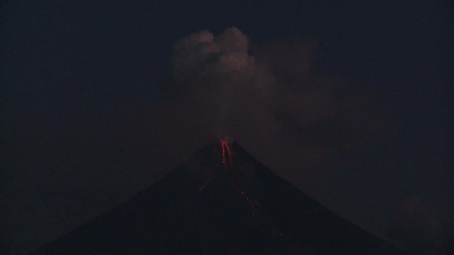 Mayon Volcano Erupts Lava And Ash At Dawn