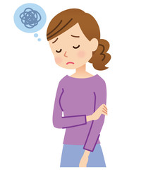 不安を抱える女性