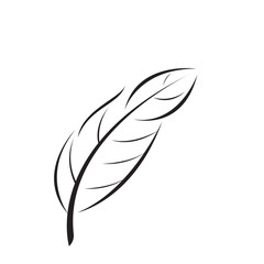 vector element feather silhouette